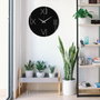 Wallity Reloj de Pared Decorativo Metal Negro 48x48 cm Grosor 1.2mm Elegancia y Arte para Hogar y Oficina